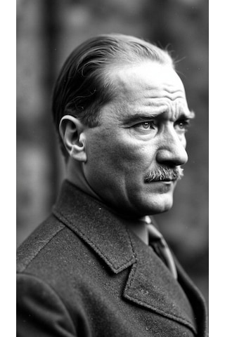 Siyah Beyaz Atatürk C1 Kanvas Tablo Ev Dekarasyon Hediyelik Duvar Süsü Ölçü Seçmeyi Unutmayınız :