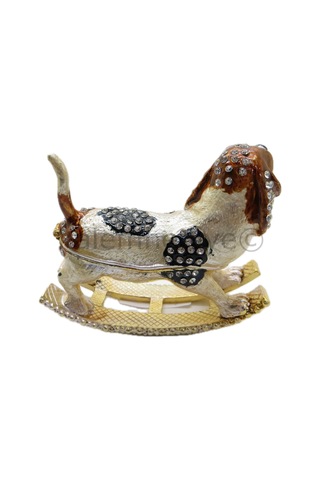 Swarovski Taşlı Sevimli Köpek - Gizli Hazneli Masaüstü Hediyelik