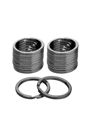 30 Adet Platin Renk 3 Cm Metal Anahtarlık Halkası