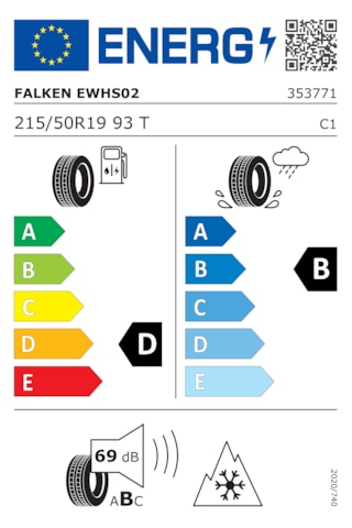 Falken 215/50 R19 93T Eurowinter HS02 Kış Lastiği 2025