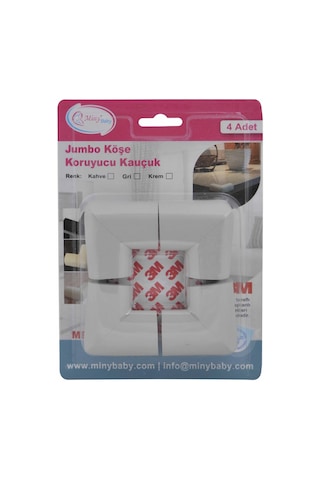 Minybaby Kauçuk Jumbo Köşe Koruyucu 4'lü Gri