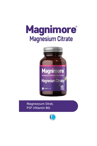 Magnimore Magnezyum Sitrat 60 Bitkisel Kapsül Vitamin B6 P5P