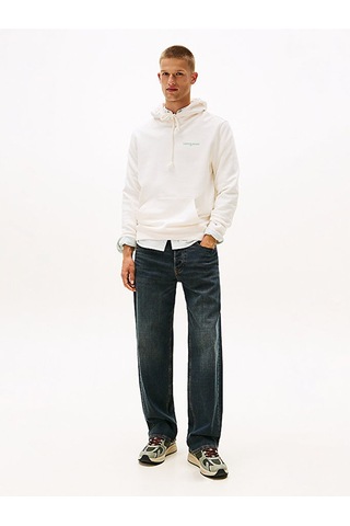 Tommy Hilfiger Tjm Reg Blur Scrpt Bck Hood Ext Erkek Beyaz Kazak - Dm0dm22112 Beyaz