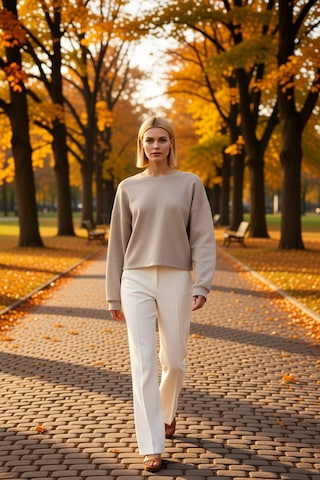 Benerly Kadın Bisiklet Yaka Standart Kol Crop Örme Sweatshirt Fonksiyonel Vizon