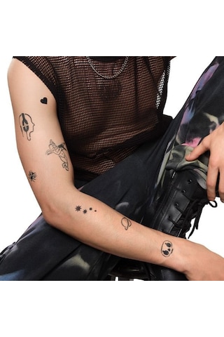 Airbrush Tattoo Rüya Modelleri Spray Tattoo Geçici Siyah Sprey Dövme Seti Siyah