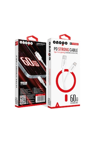 Onopo P6 PD 60 W Güçlü Kablo Type-C To Lightning Şarj Ve Data Kablo