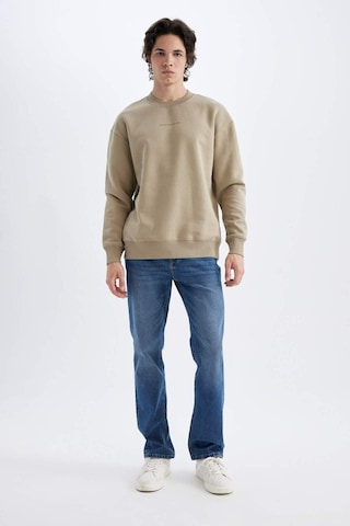 Defacto Boxy Fit Bisiklet Yaka Baskılı Sweatshirt X8282az24aubg311 Bej