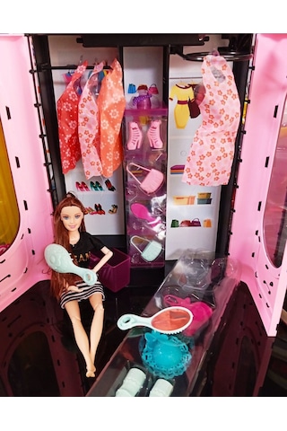 Barbie Bebekli Elbise Gardrop Oyun Seti