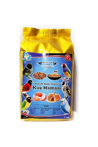 Beautiful Food Ballı Yumurtalı Vip Classic Kuş Yemi 1kg
