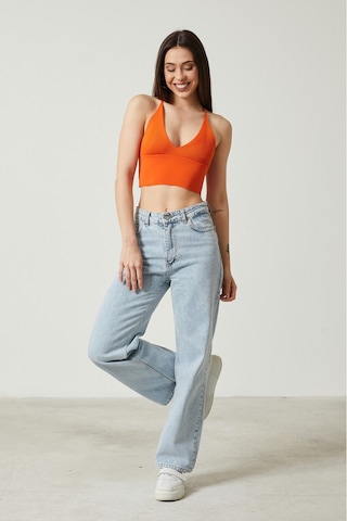 Twenty3 Kadın Super Crop Sırt Detaylı Triko Büstiyer Bluz 001