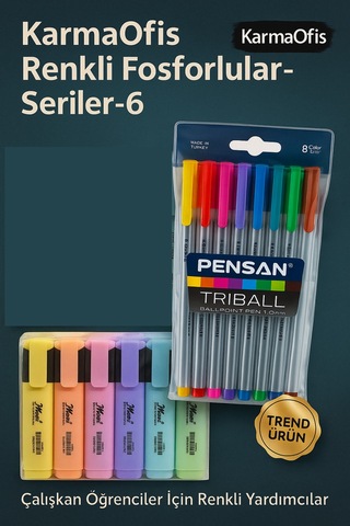 Ders Çalışmayı Sevenler Serisi-6 Çok Renkli