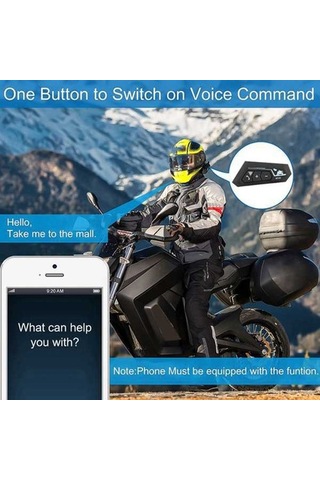 Shuai Yan 5.0 Bluetooth Motosiklet Kask Interkom Kulaklık 9482