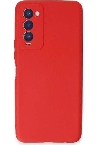 Newface - 145 - Tecno Camon 18 Kılıf First Silikon - Csmo-tex - - Kırmızı