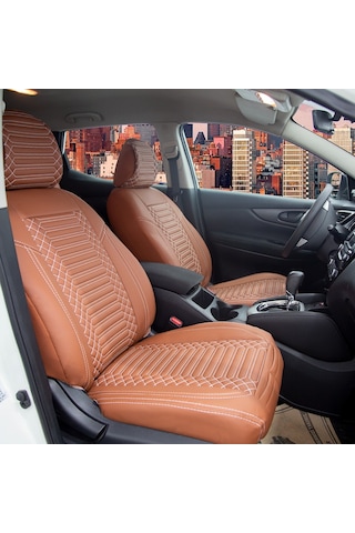 Volkswagen Passat B8 Comfortline Deri Oto Koltuk Kılıfı Ön Arka Takım Tarçın Exclusıve Model Scr
