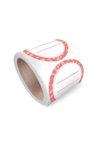 Maiyame Kırmızı 50mm 2 İnç Yazılabilir, Taşınabilir, Temiz Çıkarılabilir Boş Etiketler - Cam Kavanoz Stickerları, 500 Adet/rulman