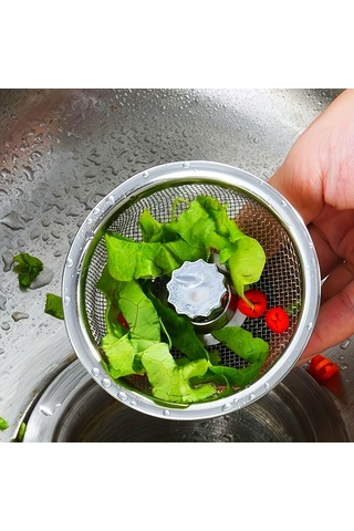 Paslanmaz Çelik Mutfak Lavabo Süzgeci - 8.13cm & 5.33cm Ağ, Banyo, Tuvalet & Makyaj Masası İçin Tıkanmaz Gümüş