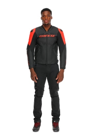 Dainese Daınese Ceket Racıng 5 Leather Blk Blk Red Fluo