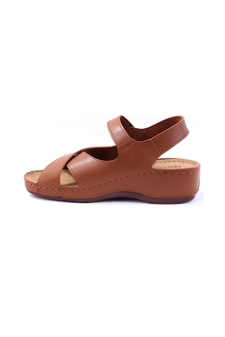 Dagoster Dza37-1810 Taba Günlük Ortopedik Kadın Sandalet
