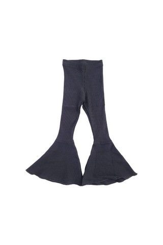 Kız Çocuk Kaşkorse İspanyol Paça Tayt Pantolon-11748 SiYAH