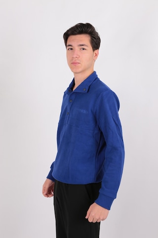Five Pocket Fp24b2105 Erkek Dik Yaka Çıt Çıtlı Sweatshirt Sax