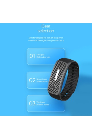 Mufunye M30 Ultrasonik Kovucu Bileklik - Çocuk & Yetişkinler İçin Dış Mekan, 7 Gün Süreli Sarj, Sessiz Fiziksel Koruma, Hamile & Bebek Uygun, Mavi