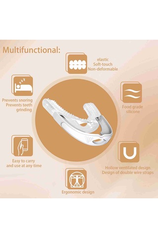 Lemestar Beyaz Silika Jel Uyku Kalitesini Artıran Tıkanıklık Ve Gıcırdatmayı Önleyen Uyku Yardımcı Cihazı