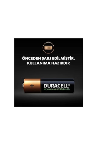 Duracell 2500 Mah Sarjlı Kalem Pıl 2 Lı