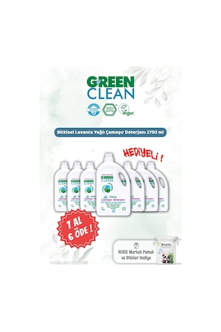Green Clean Bitkisel Çamaşır Deterjanı 2750 Ml 7 Al 6 Öde Ve Rosie Hediye Diğer