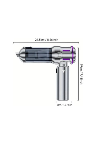 Fochsia Silvery Purple Kablosuz Şarjlı Yüksek Güçlü El Süpürgesi Araç Ve Ev İçin Toz Emici Üfleyici