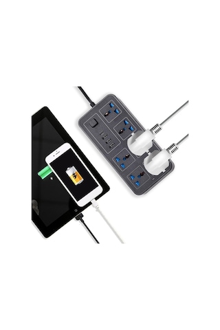 Pazly Siyah 6 Ac Soketli Güç Şeridi, 3 Usb Tip C, 6ft Uzatma Kablosu, Aşırı Gerilim Koruyucu Us Plug Ev/kişisel Kullanım İçin 1.8 M