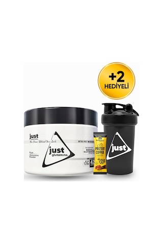 Just Nutrition L-glutamine 126 Gr Glutamin 42 Servis + Shaker + Protein Kahve Hediyeli Aromasız