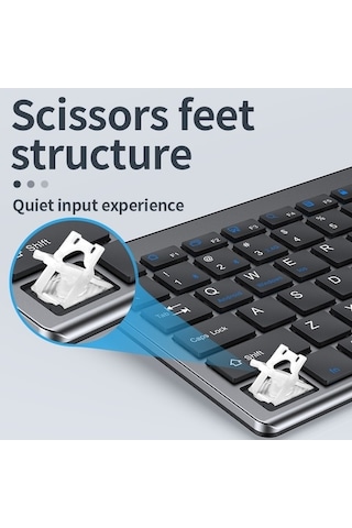 109 Üç Modlu Kablosuz Bluetooth Klavye Mouse Set Diğer