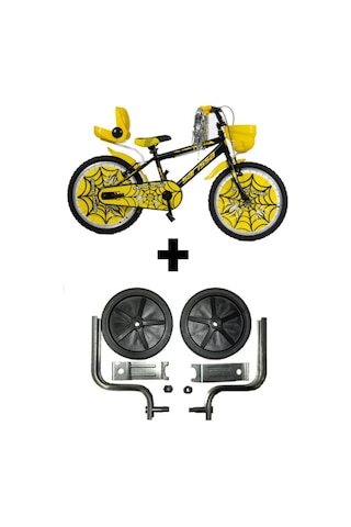 Sarissa Spinne 20 Jant 6 Ve 10 Yaş Çocuk Bisikleti Sarı + Yan Destek Tekeri Sarı