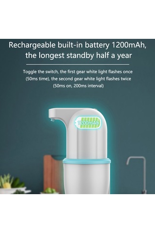 Moveevo "ce Onaylı 275ml Usb Şarjlı Otomatik Köpük Sabunluk - Duvar & Tezgah Kullanımı" Yeşil