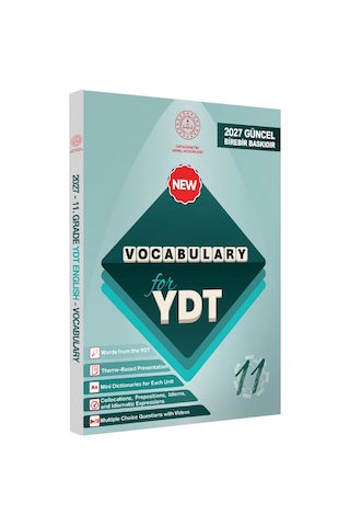 2027 YDT Mebi İngilizce 11.sınıf Vocabulary Kelime Bilgisi Soru Bankası Kitabı Çözümlü Baskı Ücreti