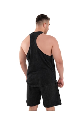 Kingsize Nutrition Kingsize Darksteel Antik Yıkamalı Atlet Siyah Siyah