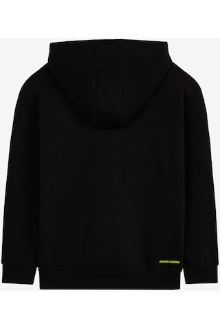 Skechers B Heavy Weight Fleece Hoodie Sweatshirt Büyük Erkek Çocuk Siyah Sweatshirt Sk232184-001 Siyah