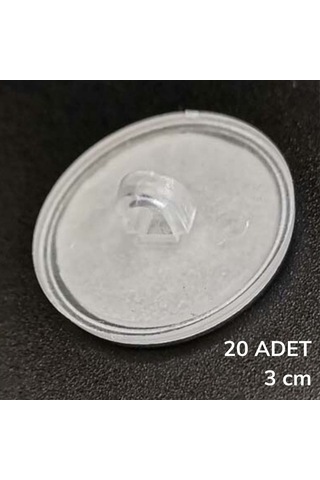 Buffer 20 Adet Şeffaf Yuvarlak 3 Cm Çaplı Güçlü Disk Yapışkanlar Diğer