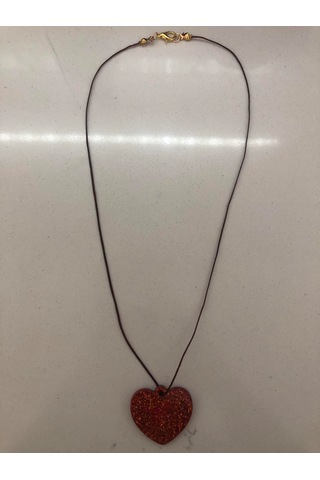 Bijuteri Kalp Kolye Kırmızı