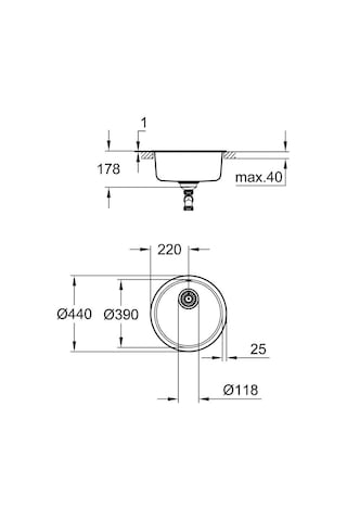 Grohe K200 Paslanmaz Çelik Eviye 31720Sd0