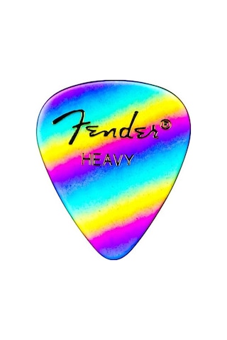 Fender 351 Shape Graphic Picks Rainbow - Heavy - 1 Adet Pena