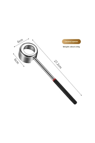 Dofolink Stainless Steel Mutfak Aleti Seti: Hindistan Cevizi Açıcı, Hindistan Cevizi İpi Kazıcı Ve Kauçuk Çekiç - Kolay Kullanıma Uygun, Dayanıklı Malzeme