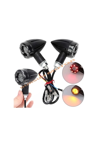 Motosiklet Mini Chopper Tip 4 Modlu Sinyal Takım