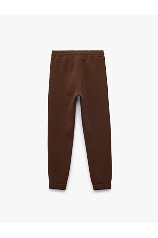 Koton Pamuklu Beli Lastikli Şardonlu Jogger Basic Eşofman Altı Kahverengi 7wkb40023tk Kahve
