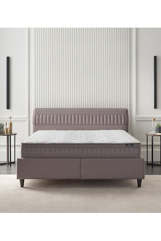 Yataş Bedding Sleep Balance Pro Yatak, Somni Baza, Nano Başlık Çift Kişilik 3'lü Set 150x200 - Kahverengi