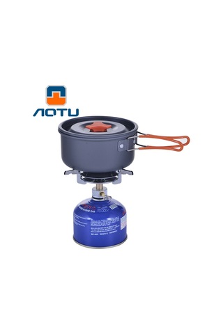 Aotu WH200 Outdoor Kamp Pişirme Tenceresi ve Kase Seti 7 Parça Çok Renkli