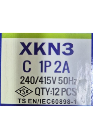 Xkoren 1x2a C Tipi Otomatik Sigorta 12 Adet 1 Kutu