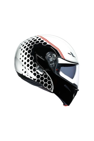 Agv Compackt St Mlt Plk Detroit Beyaz Siyah