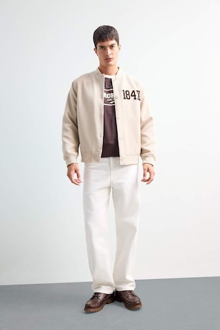 Defacto Regular Fit Kolej Yaka Çıtçıtlı Bomber Mont F5096ax25aubg359 Bej