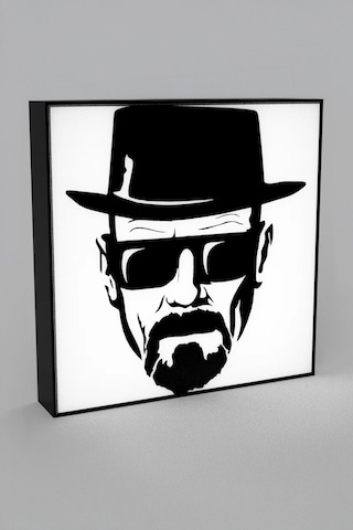 Breaking Bad Heisenberg Dekoratif Aydınlatma Led Gece Lambası Beyaz